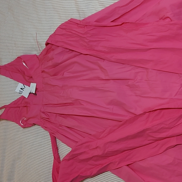 Zara Pink Tied Poplin Dress size small - Picture 10 of 11